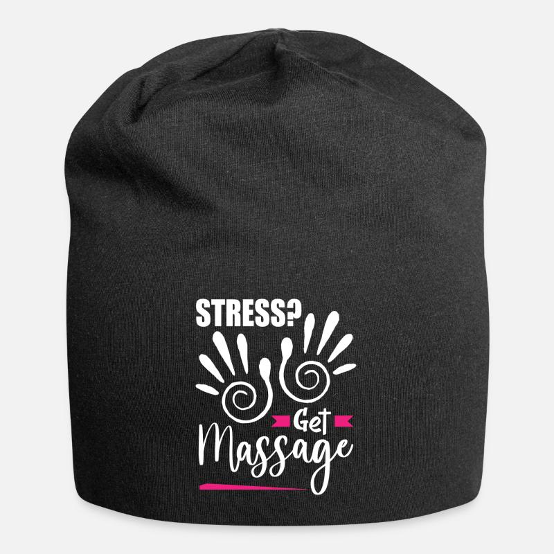 massage - Bonnet en jersey - noir