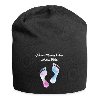 Fußpflege Pediküre Podologe Nagelstudio Geschenk - Jersey-Beanie - Schwarz - Vorne