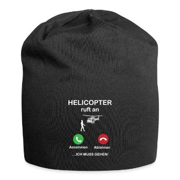 Modellflug Hubschrauber Handy - Helikopter Anruf - Jersey-Beanie - Schwarz - Vorne