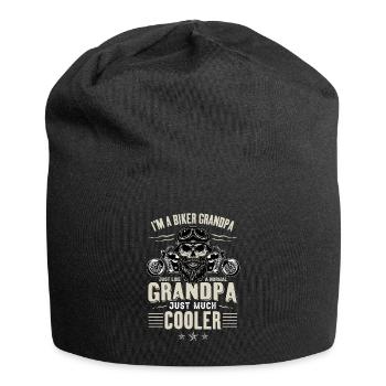 Biker Opa wie normaler Opa nur cooler - Jersey-Beanie - Schwarz - Vorne