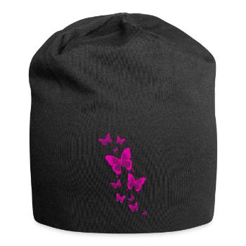 Papillon papillon des animaux coloré couleur - Bonnet en jersey - noir - Devant