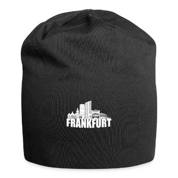 Frankfurt Am Main Skyline Frankfurter Stadt Motiv - Jersey-Beanie - Schwarz - Vorne