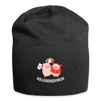 Kollegenschwein Büro Arbeitskollegen - Jersey-Beanie - Schwarz - Vorne