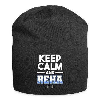 Sportverletzung Knie Krücken Kreuzband Geschenk - Jersey-Beanie - Anthrazit - Vorne