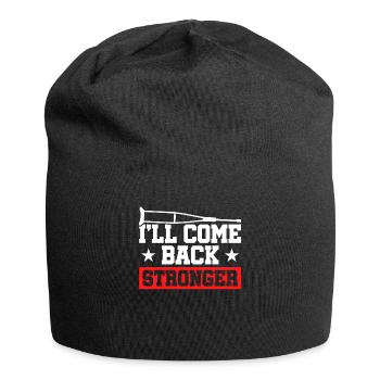 Sports Injury Cruciate Ligament Crutches Knee Gift - Jersey Beanie - black - Front