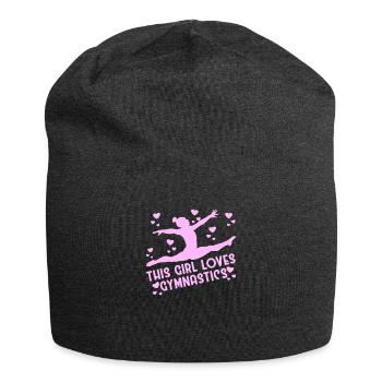 Gymnast gymnast gymnast funny gymnastics saying gymnast - Jersey Beanie - charcoal grey - Front