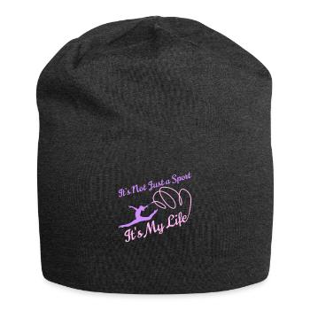 Gymnast gymnast gymnast funny gymnastics saying gymnast - Jersey Beanie - charcoal grey - Front