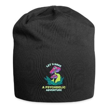 Champignons Mushroom Psychédelische Aventure Cadeau - Bonnet en jersey - noir - Devant
