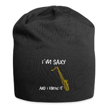 I´m saxy Saxofon tolles Geschenk - Jersey-Beanie - Schwarz - Vorne