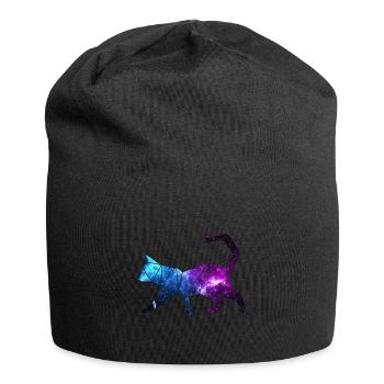Chat Galaxie - Chat Univers - Bonnet en jersey - noir - Devant