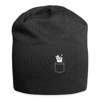 Kuh - Jersey-Beanie - Schwarz - Vorne