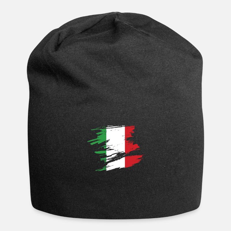 Italien - Jersey-Beanie - Schwarz