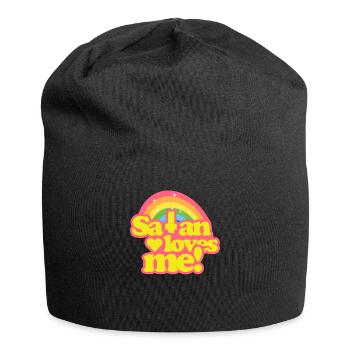 Satan loves me - Jersey-Beanie - Schwarz - Vorne