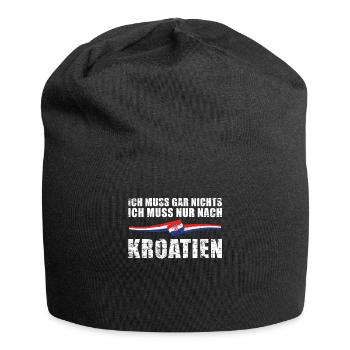 Kroatien - Jersey-Beanie - Schwarz - Vorne