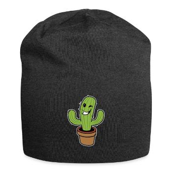 Kaktus - Jersey-Beanie - Anthrazit - Vorne