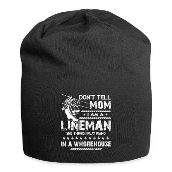 Monteur de lignes, je suis un monteur de lignes - Bonnet en jersey - noir - Devant