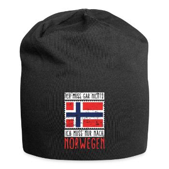 Norwegen Norweger Wikinger - Jersey-Beanie - Schwarz - Vorne