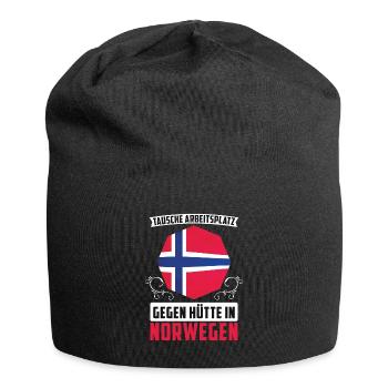 Norwegen Norweger - Jersey-Beanie - Schwarz - Vorne