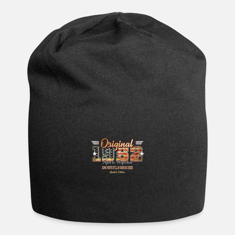 Original 1952 USA Geschenk Geburtstag Retro - Jersey-Beanie - Schwarz