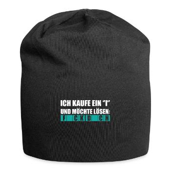 Fick dich - Jersey-Beanie - Schwarz - Vorne