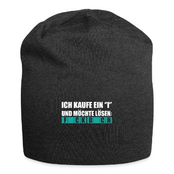 Fick dich - Jersey-Beanie - Anthrazit - Vorne