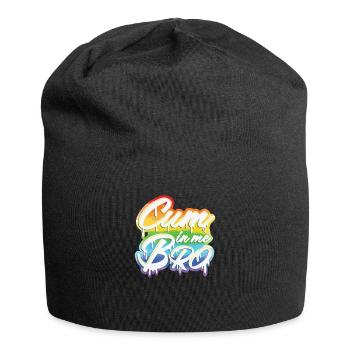 Gay "Cum in Me Bro" - Jersey-Beanie - Schwarz - Vorne