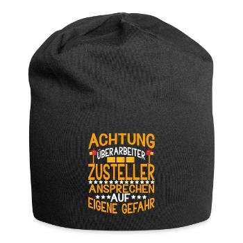 Achtung Überarbeiteter Zusteller Post Brieftäger - Jersey-Beanie - Schwarz - Vorne