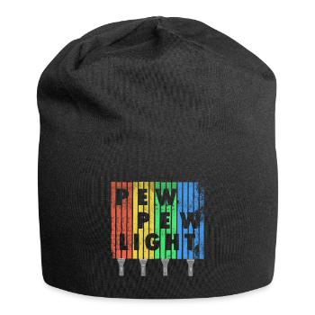 Pew Pew Light + Taschenlampe Vintage Design -Viral - Jersey-Beanie - Schwarz - Vorne