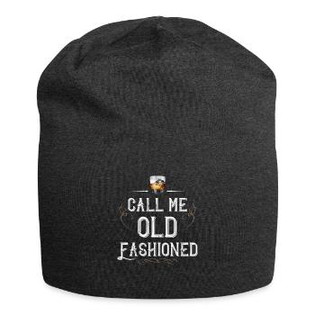 Call Me Old Fashioned Design Bithday Gift Whisky - Bonnet en jersey - charbon - Devant