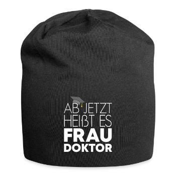 Doktortitel Geschenk für Frauen - Jersey-Beanie - Schwarz - Vorne