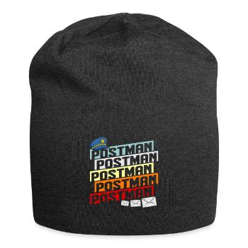 Post postman post saying letter postman gift - Jersey Beanie - charcoal grey - Front