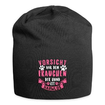 Méfiez-vous de la maîtresse - Bonnet en jersey - noir - Devant