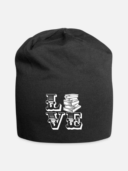 Book Love Book - Jersey Beanie - black