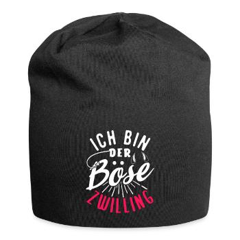 Ich bin der böse Zwilling - Jersey-Beanie - Schwarz - Vorne