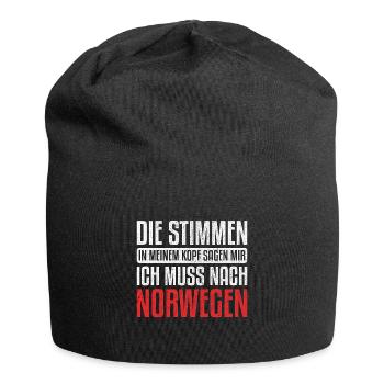 Norwegen Norweger Skandinavien - Jersey-Beanie - Schwarz - Vorne