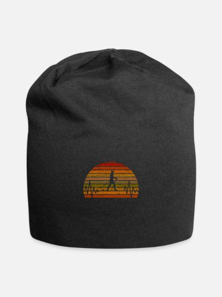 Nordic Walking Herzschlag - Jersey-Beanie - Schwarz