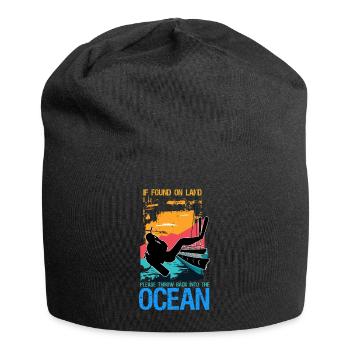 Plongée plongée en disant cadeau - Bonnet en jersey - noir - Devant