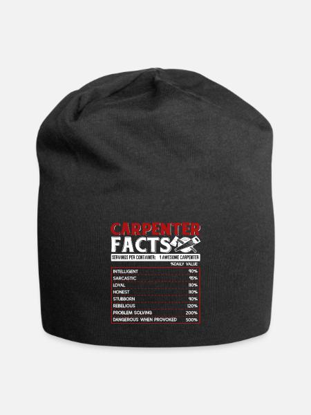 Carpenter Carpenter Facts - Jersey Beanie - black