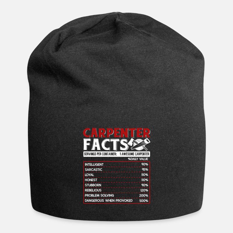 Carpenter Carpenter Facts - Jersey Beanie - black