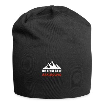 Ich kenne da ne Abkürzung Wandern Bergsteigen - Jersey-Beanie - Schwarz - Vorne