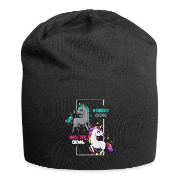During Chemo After Chemo Cancer Disease - Jersey Beanie - black - Front