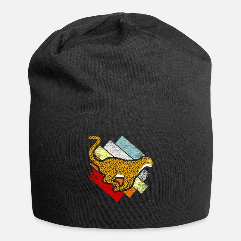 cheetah - Jersey Beanie - black