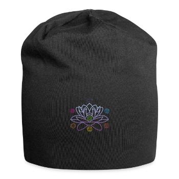 Lotus enlightenment 7 chakras lotus flower - Jersey Beanie - black - Front