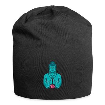 Buddha Lotus Enlightenment Lotus Flower Spirituality - Jersey Beanie - black - Front
