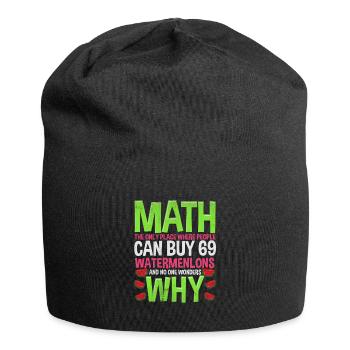 Mathe - Jersey-Beanie - Schwarz - Vorne