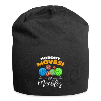Keiner bewegt sich ich suche meine Murmeln Spruch - Jersey-Beanie - Schwarz - Vorne