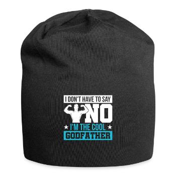 Patenonkel Taufpate Taufe Pate - Jersey-Beanie - Schwarz - Vorne