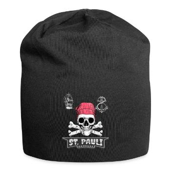 st paulianer st pauli design gift - Jersey Beanie - black - Front