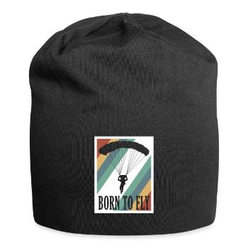 Graphique de parachutiste Born To Fly Cool - Bonnet en jersey - noir - Devant