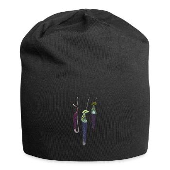 Fleischfressende Pflanze Schlauchpflanze - Jersey-Beanie - Schwarz - Vorne